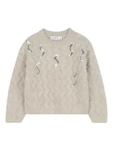 Свитер с пайетками Billieblush, нейтральный