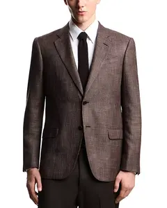 Пиджак стандартного кроя Emporio Armani, коричневый