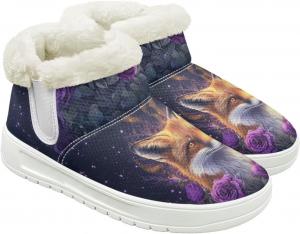 Женские зимние ботинки с меховой подкладкой, теплые зимние ботинки для женщин, уличная обувь на каждый день, зимние ботинки без шнурков Fuojuvelie, Fox