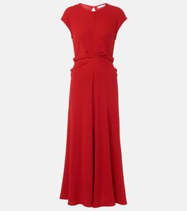 Длинное платье White Label из собранного крепа Proenza Schouler, Dark Poppy