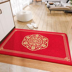 Dajiang Ковер 80x120 см для прихожей в китайском стиле, Ruxian - Vermilion Red, средней толщины