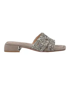 Плоские сандалии со стразами Alma En Pena, мультиколор