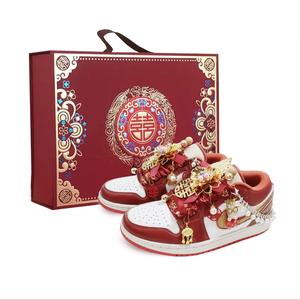 Jordan Баскетбольные кроссовки Air 1 Dreamy Beauty Box, дышащие, влагоотводящие, среднего размера, винтажные, унисекс, красные