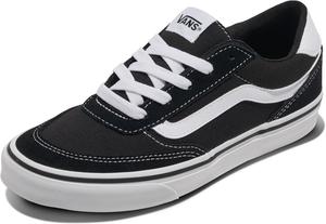 Vans Women's Brooklyn LS Shoe | низкие кроссовки для повседневной носки, прогулок, работы и моды, Black/White, 8.5