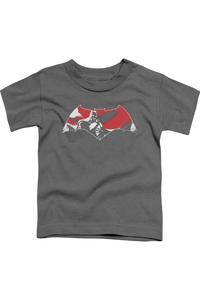 Детская футболка с коротким рукавом «Бэтмен против Супермена: Броня, брызги краски» Gildan, charcoal