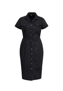 Джинсовое платье в полоску Queen Kerosin, черный