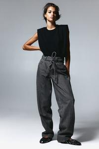 Отличные мешковатые низкие джинсы H&M, серый