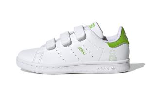 Коллекция STAN SMITH Kids Скейтбординг Кроссовки PS Low-top Белый/зеленый Adidas Originals