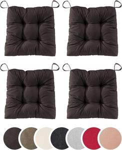 Спальное место – комплект из 2 подушек на стул, подушки на сиденье, мягкая мебельная ткань, 38х38х7 см, бежевый sleepling, коричневый