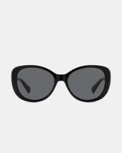 Женские черные солнцезащитные очки-бабочки с поляризованными линзами Polaroid, черный