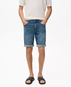 Мужские бермуды из денима Slim-Fit Mango, синий