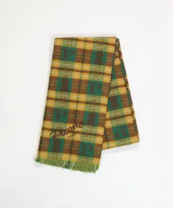 Шарф-накидка из 100% шерсти в клетку тартан Studio Picone, цвет Yellow(330)