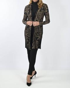 Вязаное накидка черного и бежевого цветов Frank Lyman