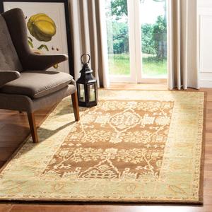 Ковер ручной работы safavieh bergama коллекция коричневый / зеленый brg190b традиционный восточный премиум шерстяной, 290 x 412 см