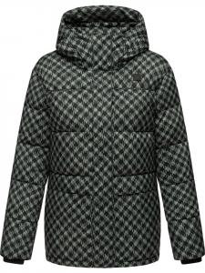 Пуховик ragwear Wikesh Print, цвет dusty green