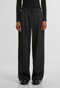 Брюки Urban Classics STRIPE WIDE LEG, Darkgrey White/Dark Grey