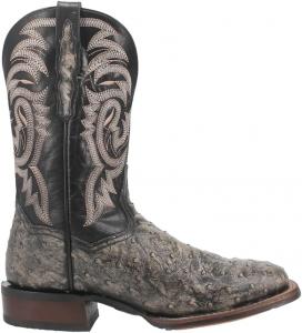 Мужские сапоги Dan Post Mens Dillinger с полным переплетом из страусиной кожи, квадратным носком, средней высоты - коричневые