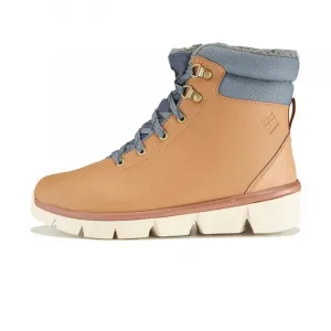 Зимние женские ботинки Columbia средней высоты на шнуровке, коричнево-синий