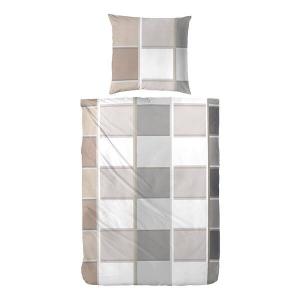 Постельное белье Hahn Haustextilien GmbH Havanna, 135x0,5x200 см цвет weiß; beige; grau; braun