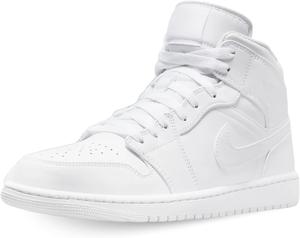 Баскетбольные кроссовки Nike Air Jordan 1 Mid для мужчин, White/White/White