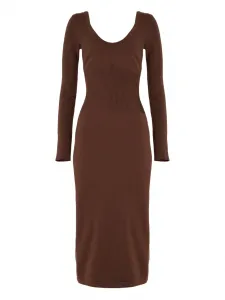 Платье миди с U-образным вырезом Wolford, коричневый