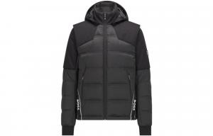 Куртка утепленная пуховая с принтом Boss Logo HUGO BOSS, черный