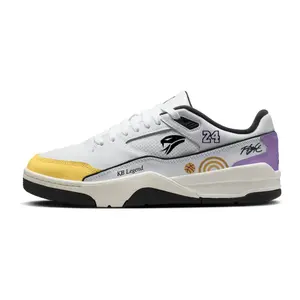FLIGHT COURT Black Mamba устойчивые к истиранию низкие баскетбольные кроссовки Unisex Purple Yellow Jordan, фиолетовый желтый
