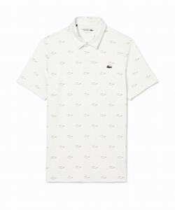 Футболка-поло для гольфа с защитой от УФ-излучения, минимальным принтом по всей поверхности, скрытым передом и сверхбыстрым впитыванием влаги.