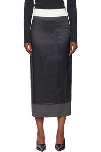 Róhe Серая юбка миди, вывернутая наизнанку