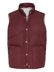 Дутый жилет на пуговицах Brunello Cucinelli, красный