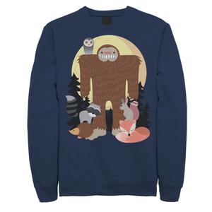 Мужской свитшот Sasquatch With Woodland Creatures Licensed Character