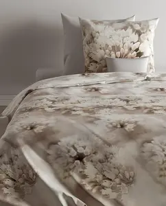 Комплект постельного белья Shanna: 1 пододеяльник (155x220 см) + 1 наволочка (80x80 см), 100% хлопок-мако-сатин, цвет серо-коричневый Zo!Home