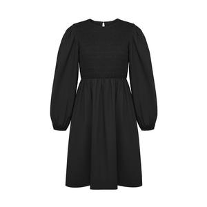 Однотонное платье Deep Breath с простыми рукавами-фонариками, хаки