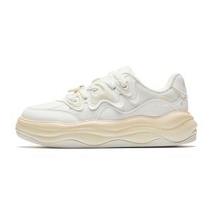 ANTA Soufflé Skateboard Shoes Women's Low top Ivory White/Light Beige White 2