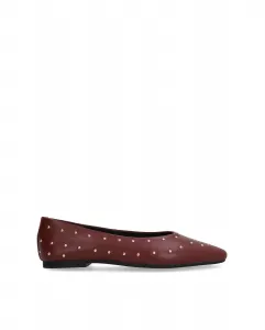 Женские балетки из кожи напа с нескользящей подошвой, без застежки Alpe, красный