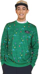 Мужская толстовка Callaway C24217132 с круглым вырезом, созданная в сотрудничестве с персонажами мультфильма «История игрушек» / для гольфа, зеленый