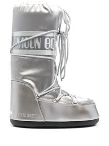 Moon Boot Kids зимние ботинки Icon Junior на шнуровке, серебристый