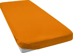 Простыня Вellana "Mako-Jersey" хлопковая 180-200х200 см, 1 шт., цвет papaya