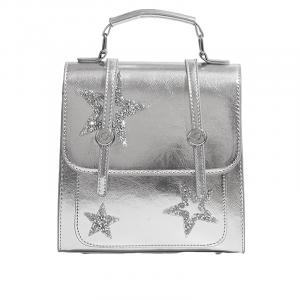 DCLOUD Портативный школьный рюкзак для женщин, Silver