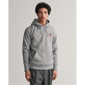 Худи Gant Medium Archive Shield Regular Fit, серый