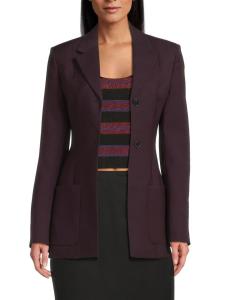 Пиджак с отворотом и шерстяной смесью Valentino, цвет Ripe Plum