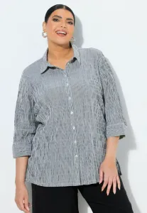 Блузка с пуговицами свободного кроя Ulla Popken, Black