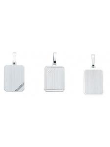 Adeliás Женский кулон из серебра 925 пробы с гравированной пластиной