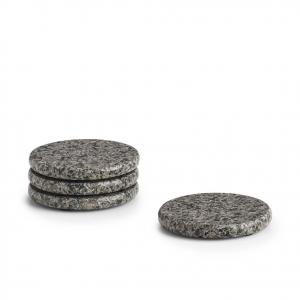 Гранитные подставки под стаканы, диаметр 10,5 см, набор из 4 штук ZELLER, серый
