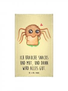 Mr. & Mrs. Panda Полотенце в виде паука, бутерброд с надписью Агаты, выполненной пастельно-желтым цветом