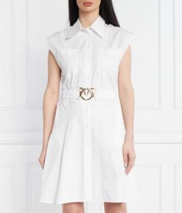 Платье с поясом анацета Pinko, белый