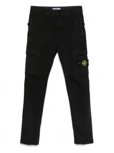 Брюки с нашивкой Compass Stone Island Junior, черный