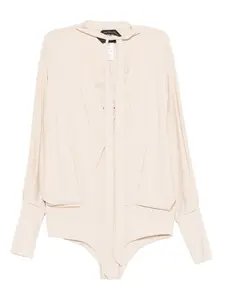 Купальник с завязкой на шее Taller Marmo, светло-бежевый