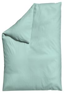 Пододеяльник тканый атасин makosatin Schlafgut, пастельно-синий