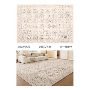 Y U-LIVE Ковер 80х160 см для гостиной/спальни в винтажном французском стиле, моющийся, с высоким ворсом